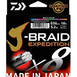Tresse Daiwa J-Braid Expedition X 8 Smash Orange - 300 M
