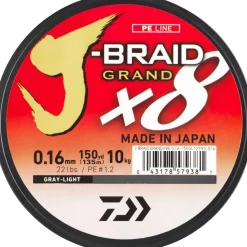 Tresse Daiwa J-Braid Grand X8 grise 135m