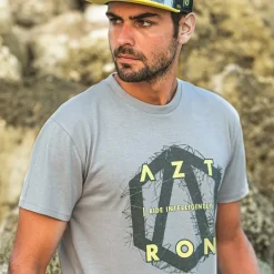 T-shirt Aztron Full Logo Gris