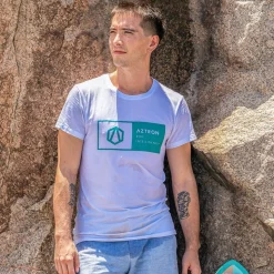 T-shirt Aztron Logo Blanc
