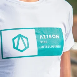 T-shirt Aztron Logo Blanc