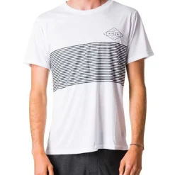 T-Shirt Homme Rip Curl Surflite - Blanc/ Stripes - 2018