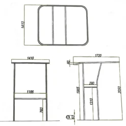 T-Top Cape Horn ajustable en aluminium