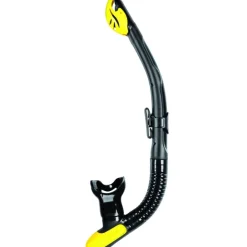 Tuba Plongée Snorkeling Mares Ergo Dry Noir/Jaune