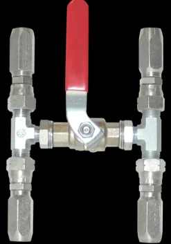 Vanne by-pass tuyau souple Ø10 mm + embouts récupérables Lecomble et Schmidt